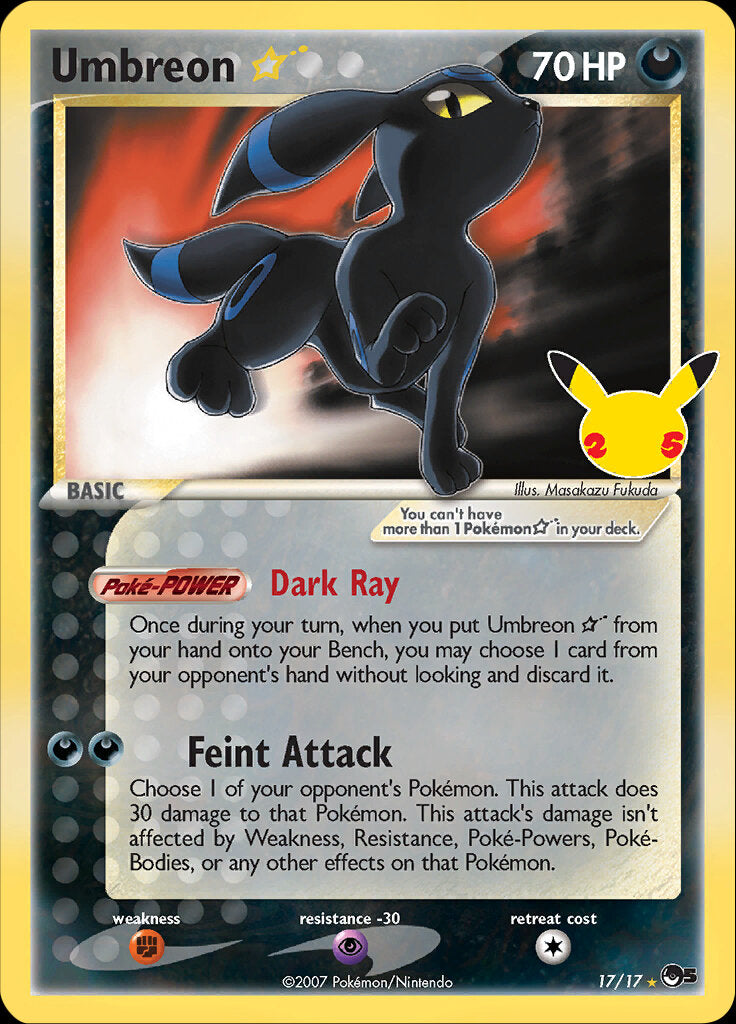 Umbreon (17/17) (Star) [Celebrations: 25th Anniversary - Classic Collection] | Game Haven TX