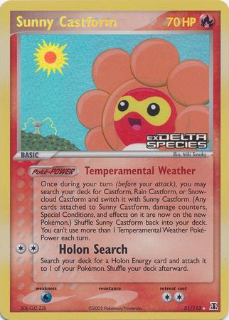 Sunny Castform (31/113) (Stamped) [EX: Delta Species] | Game Haven TX