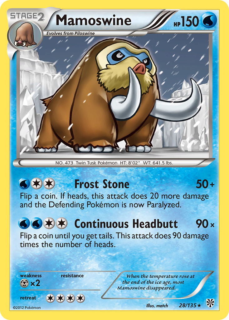 Mamoswine (28/135) [Black & White: Plasma Storm] | Game Haven TX