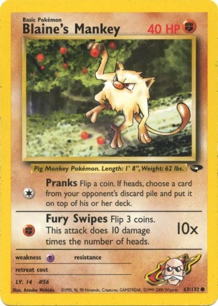 Blaine's Mankey (63/132) [Gym Challenge Unlimited] | Game Haven TX