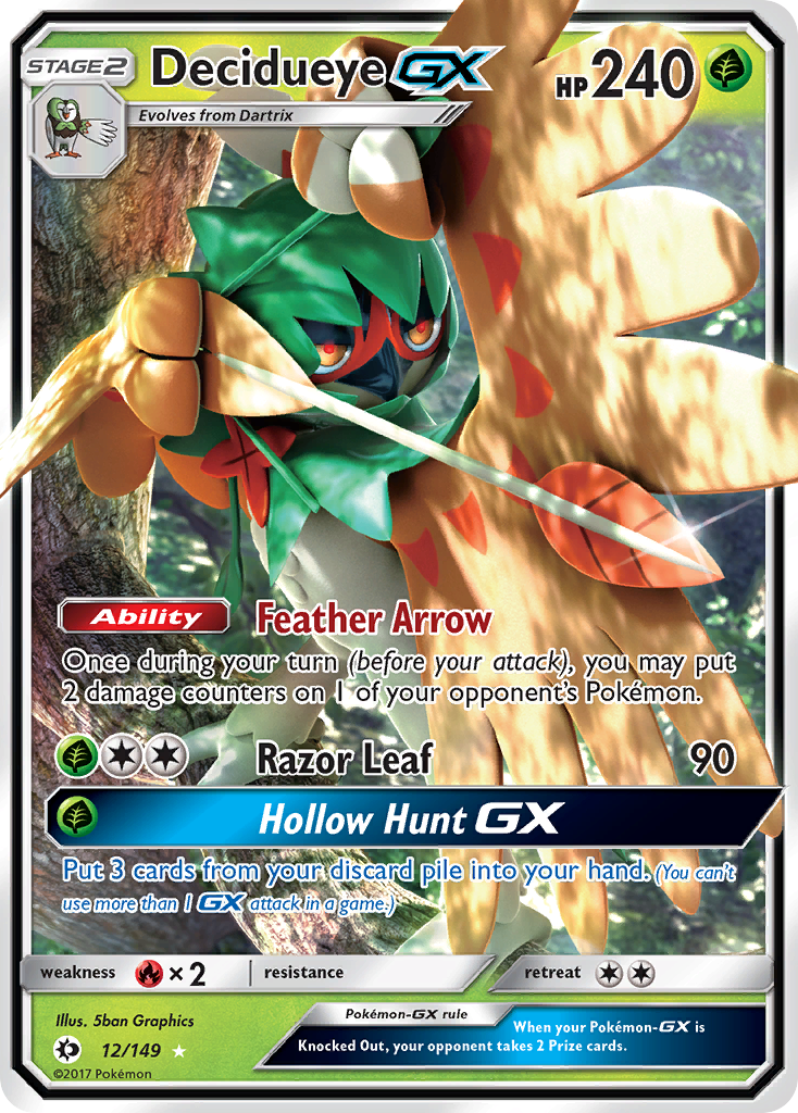 Decidueye GX (12/149) [Sun & Moon: Base Set] | Game Haven TX