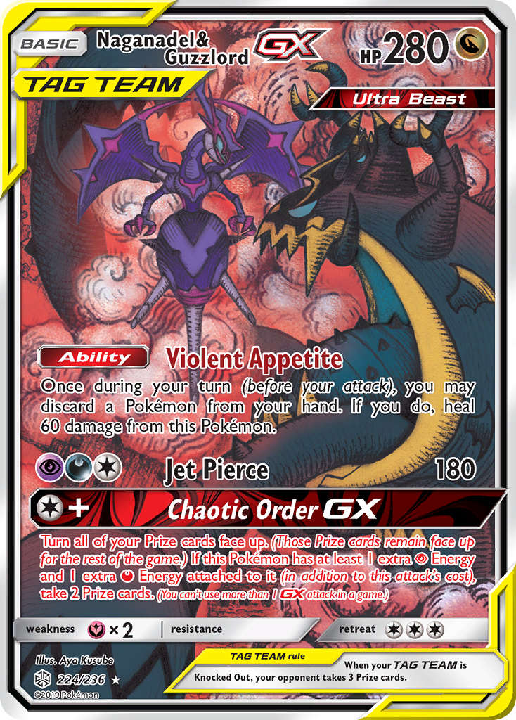 Naganadel & Guzzlord GX (224/236) [Sun & Moon: Cosmic Eclipse] | Game Haven TX