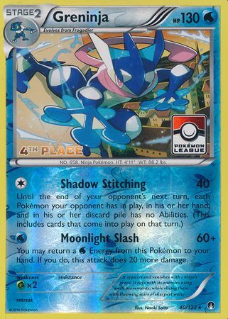 Greninja (40/122) (League Promo 4th Place) [XY: BREAKpoint] | Game Haven TX