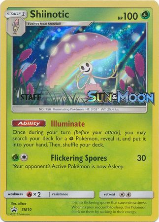 Shiinotic (SM10) (Staff Prerelease Promo) [Sun & Moon: Black Star Promos] | Game Haven TX