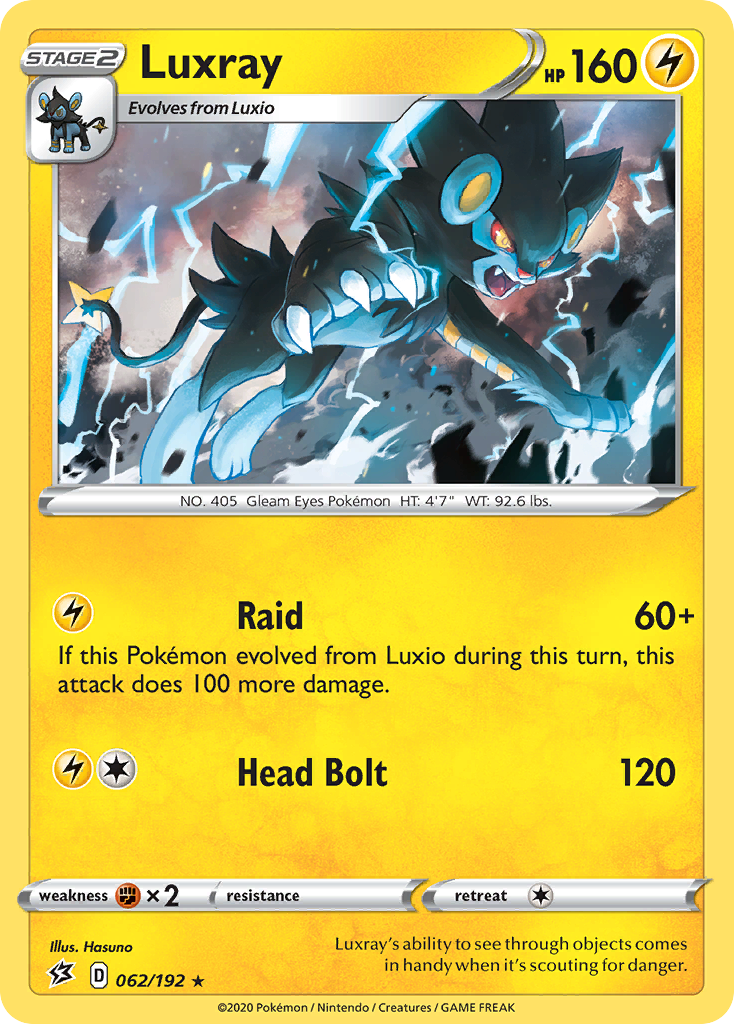 Luxray (062/192) [Sword & Shield: Rebel Clash] | Game Haven TX