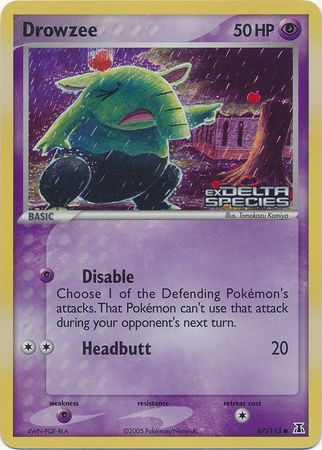 Drowzee (67/113) (Stamped) [EX: Delta Species] | Game Haven TX