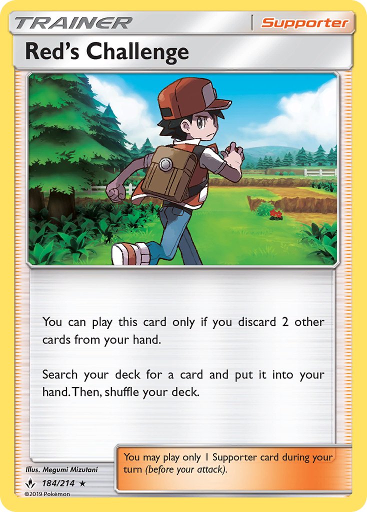Red's Challenge (184/214) (Theme Deck Exclusive) [Sun & Moon: Unbroken Bonds] | Game Haven TX