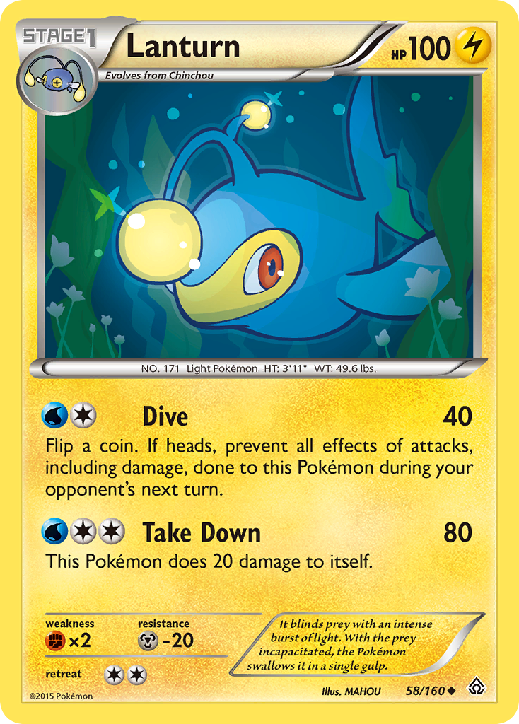 Lanturn (58/160) [XY: Primal Clash] | Game Haven TX