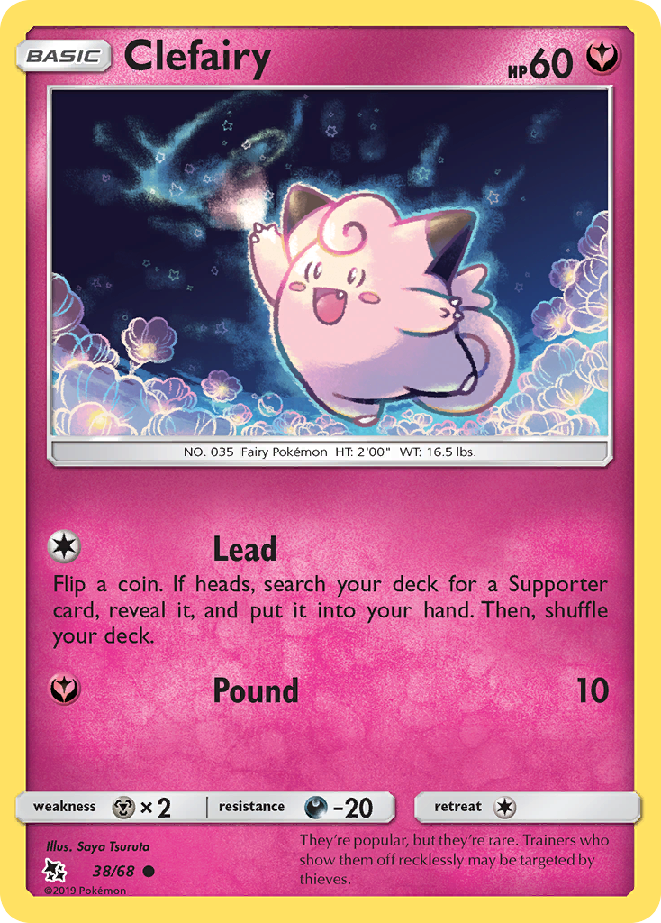 Clefairy (38/68) [Sun & Moon: Hidden Fates] | Game Haven TX