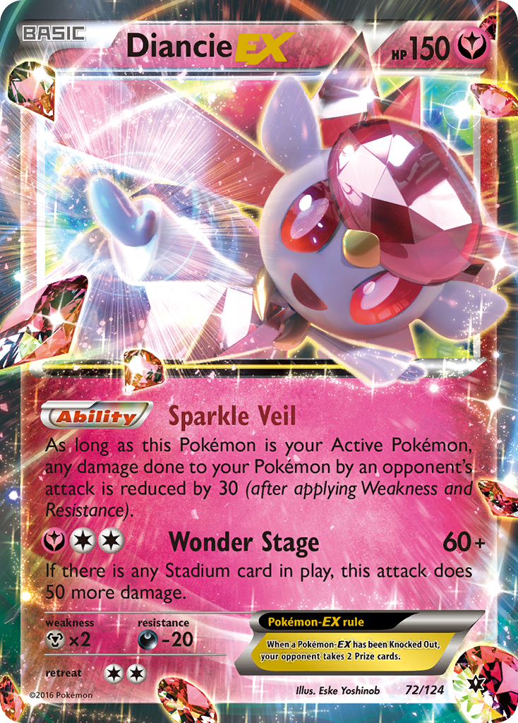 Diancie EX (72/124) [XY: Fates Collide] | Game Haven TX
