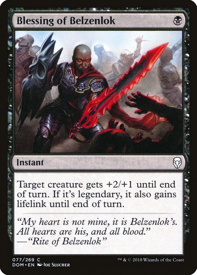 Blessing of Belzenlok [Dominaria] | Game Haven TX