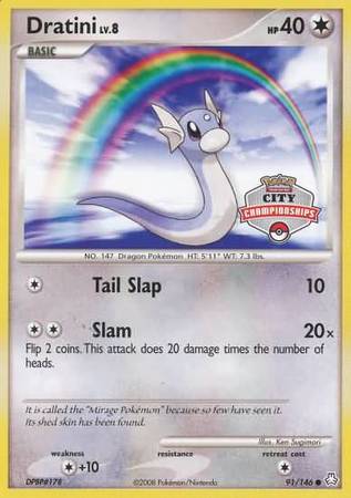 Dratini (91/146) (City Championship Promo) [Diamond & Pearl: Legends Awakened] | Game Haven TX
