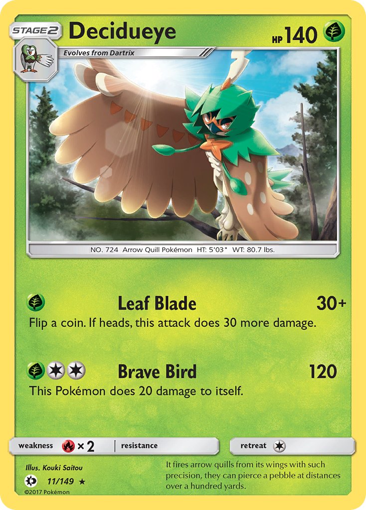 Decidueye (11/149) (Theme Deck Exclusive) [Sun & Moon: Base Set] | Game Haven TX