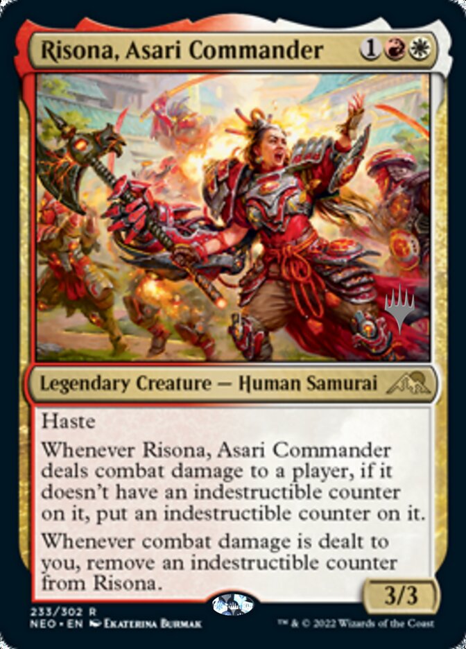 Risona, Asari Commander (Promo Pack) [Kamigawa: Neon Dynasty Promos] | Game Haven TX