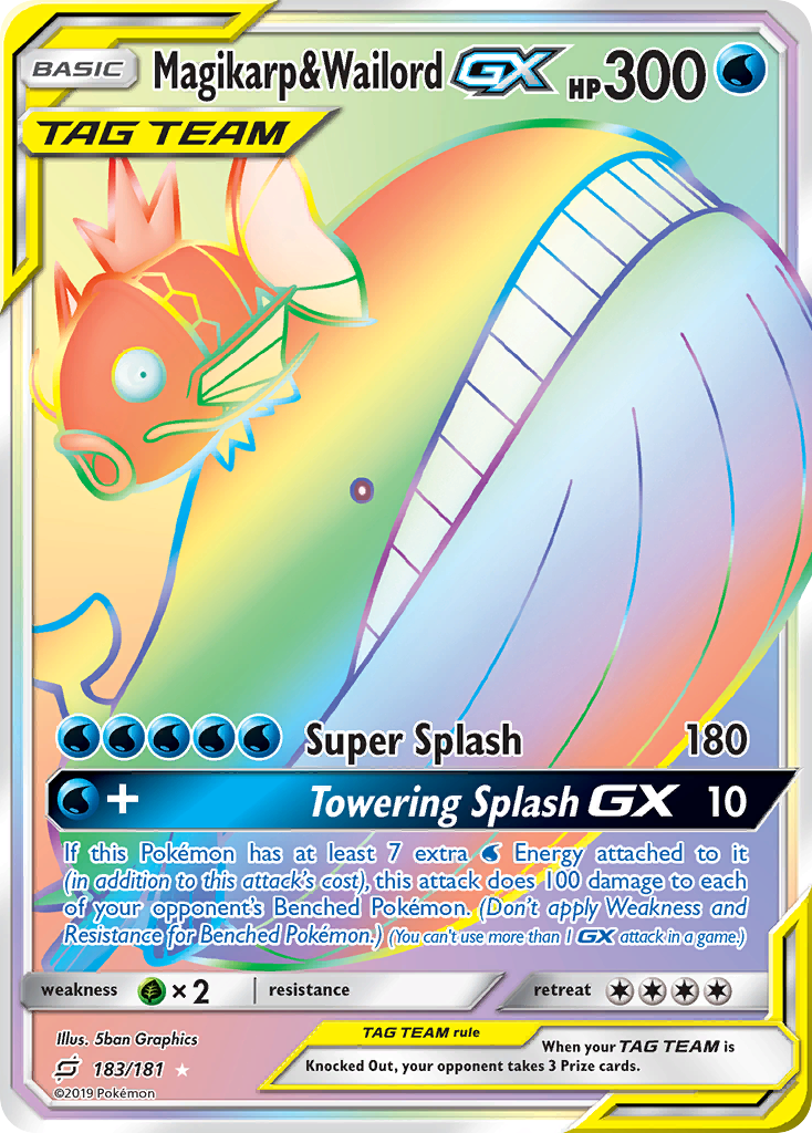 Magikarp & Wailord GX (183/181) [Sun & Moon: Team Up] | Game Haven TX