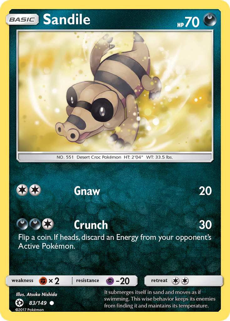Sandile (83/149) [Sun & Moon: Base Set] | Game Haven TX
