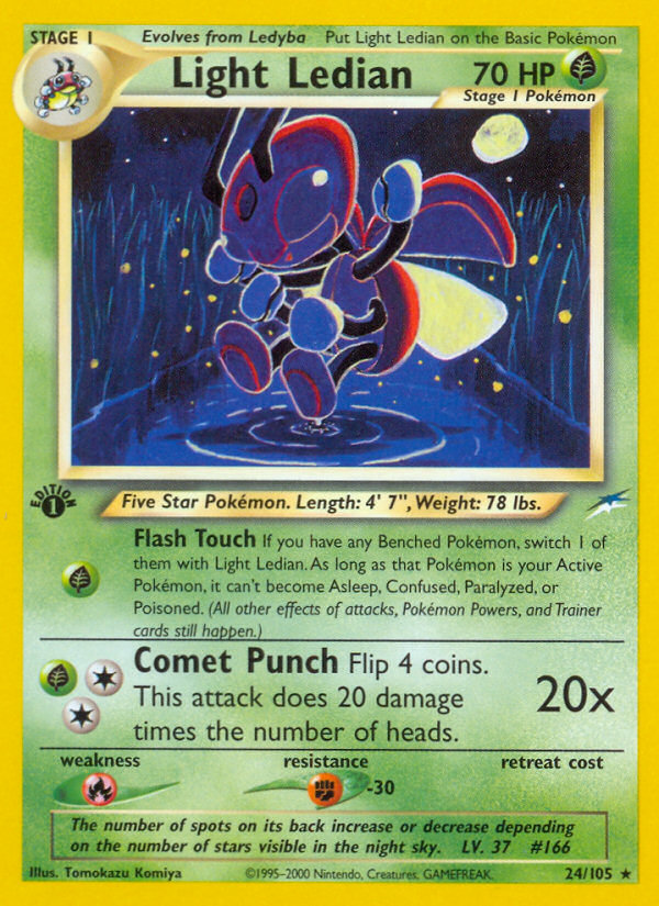 Light Ledian (24/105) [Neo Destiny 1st Edition] | Game Haven TX