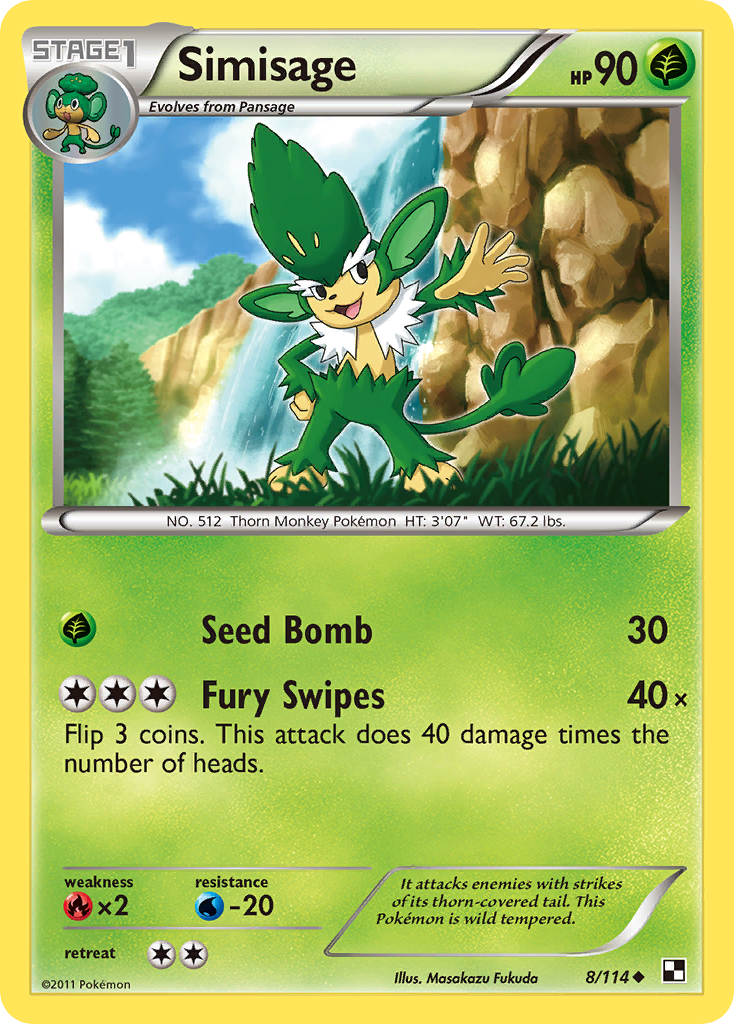 Simisage (8/114) [Black & White: Base Set] | Game Haven TX