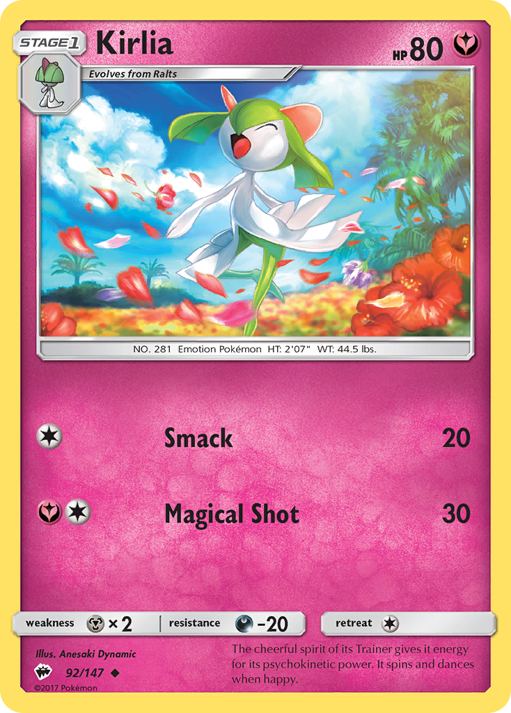Kirlia (92/147) [Sun & Moon: Burning Shadows] | Game Haven TX