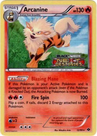 Arcanine (12/99) (Prerelease Promo) [Black & White: Black Star Promos] | Game Haven TX