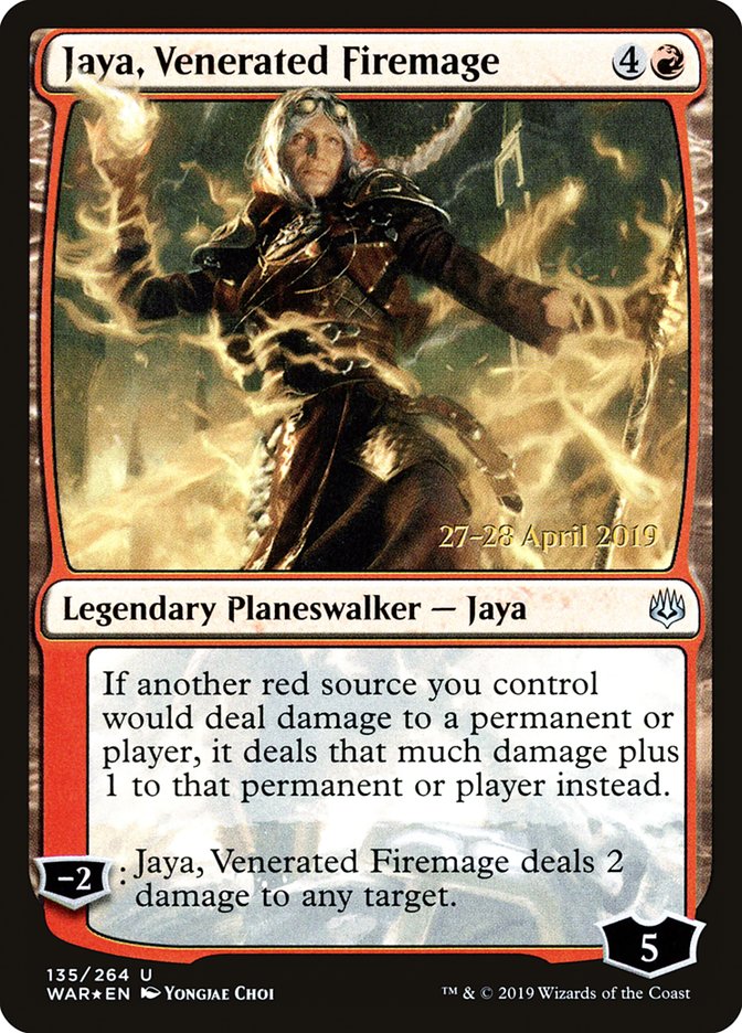 Jaya, Venerated Firemage [War of the Spark Promos] | Game Haven TX