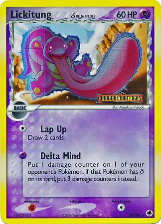 Lickitung (19/101) (Delta Species) (Stamped) [EX: Dragon Frontiers] | Game Haven TX