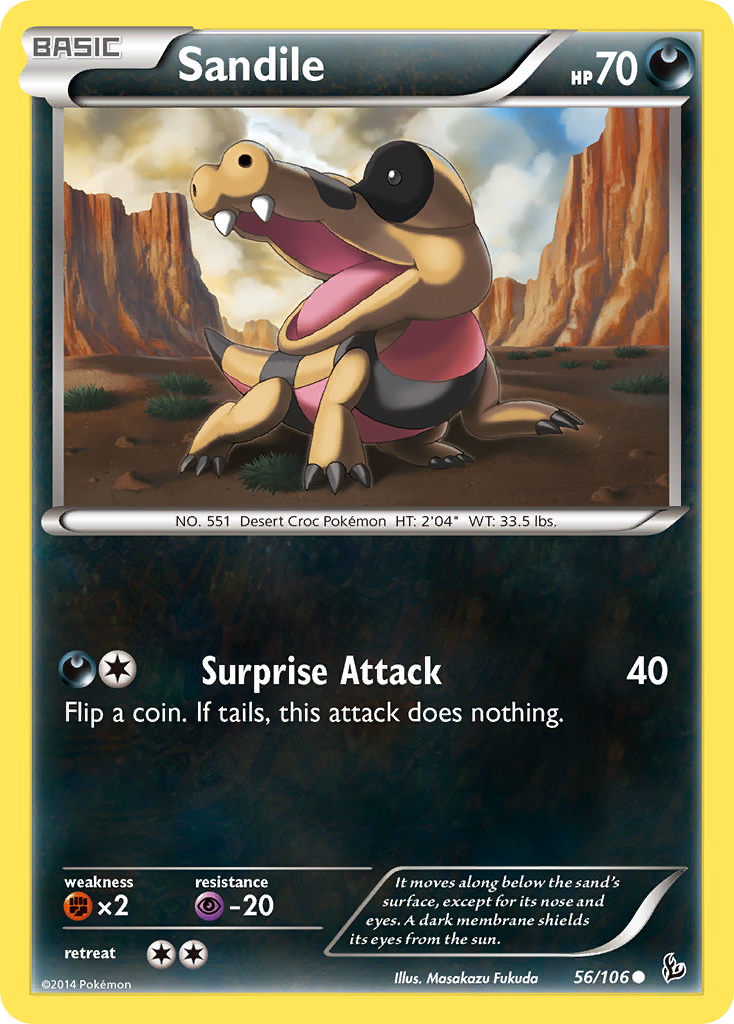 Sandile (56/106) [XY: Flashfire] | Game Haven TX
