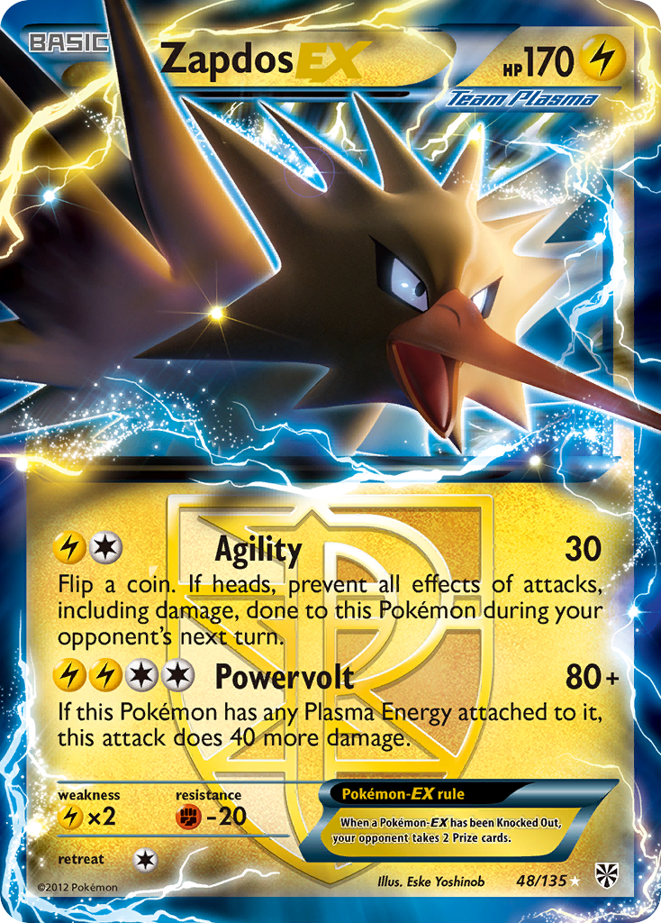 Zapdos EX (48/135) [Black & White: Plasma Storm] | Game Haven TX