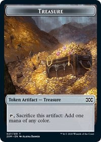 Treasure // Wurm (029) Double-sided Token [Double Masters Tokens] | Game Haven TX