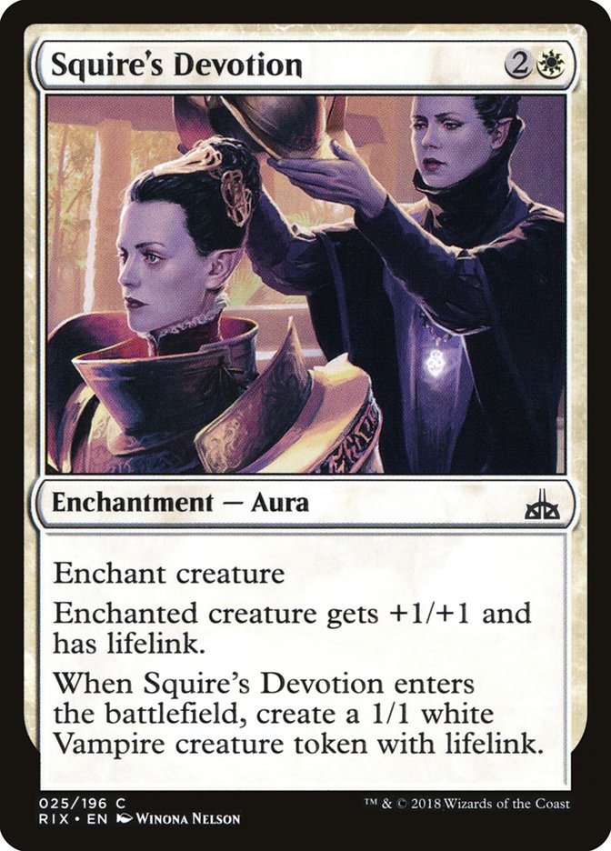 Squire's Devotion [Rivals of Ixalan] | Game Haven TX