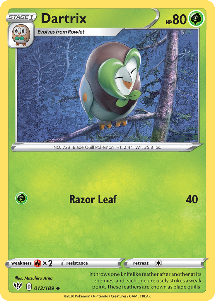 Dartrix (012/189) [Sword & Shield: Darkness Ablaze] | Game Haven TX