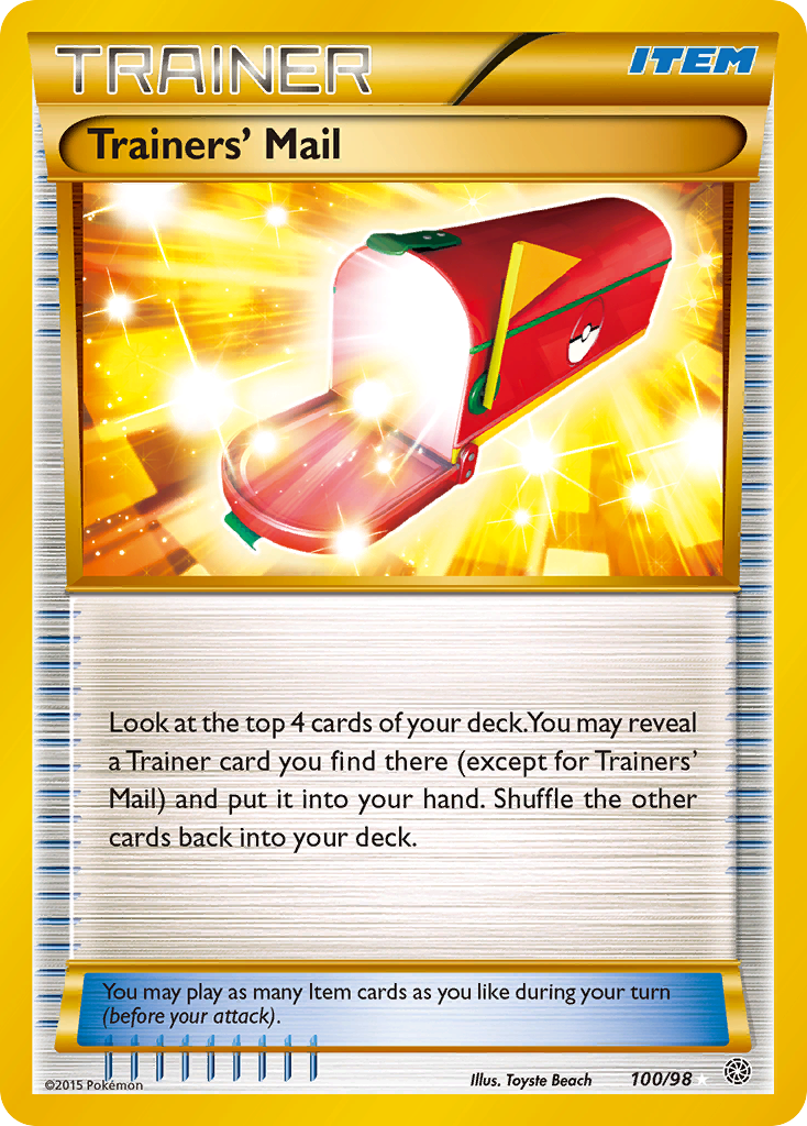 Trainers' Mail (100/98) [XY: Ancient Origins] | Game Haven TX