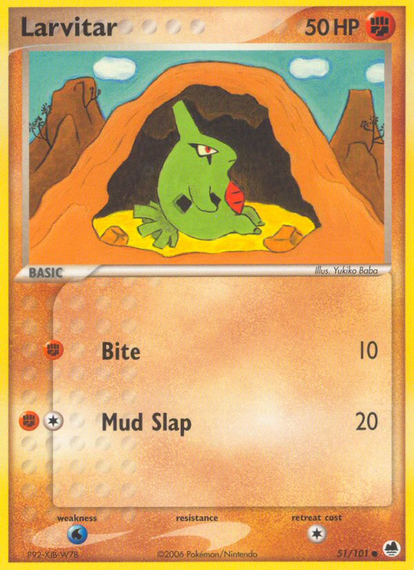 Larvitar (51/101) [EX: Dragon Frontiers] | Game Haven TX