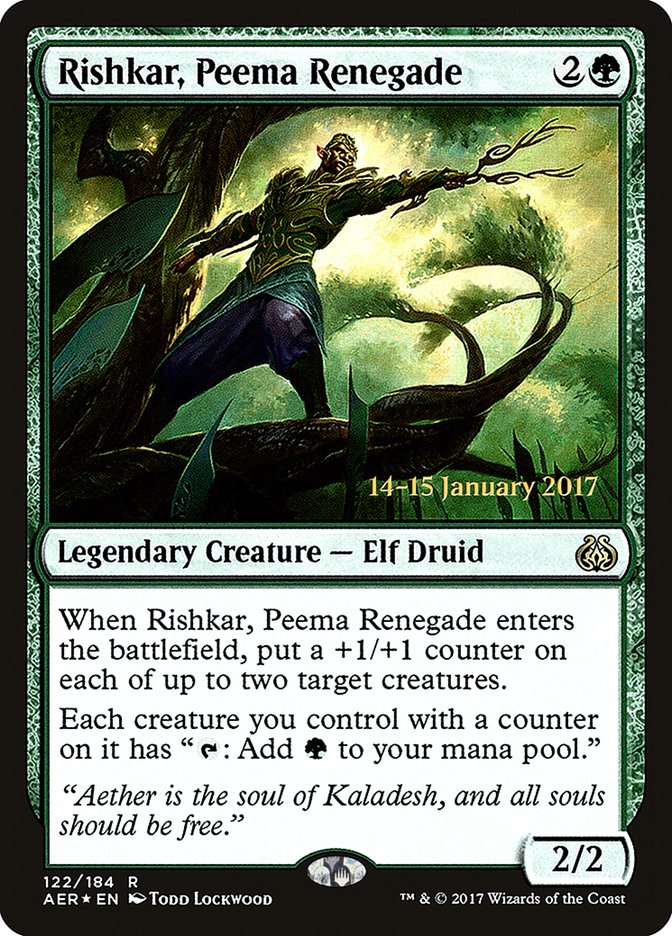 Rishkar, Peema Renegade [Aether Revolt Promos] | Game Haven TX