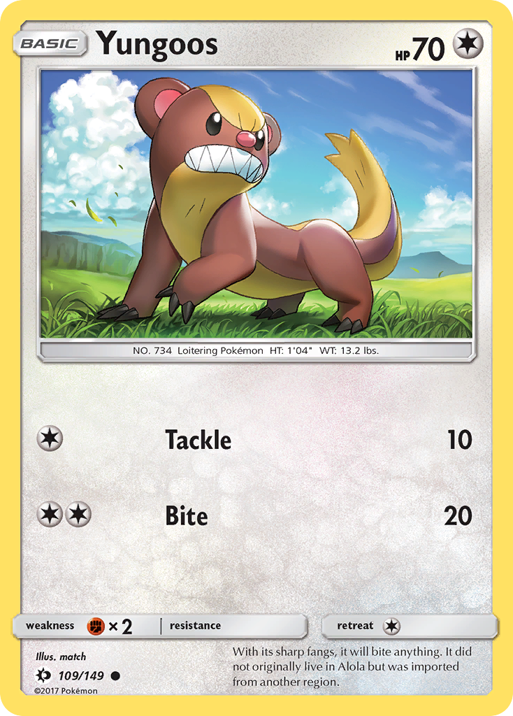 Yungoos (109/149) [Sun & Moon: Base Set] | Game Haven TX