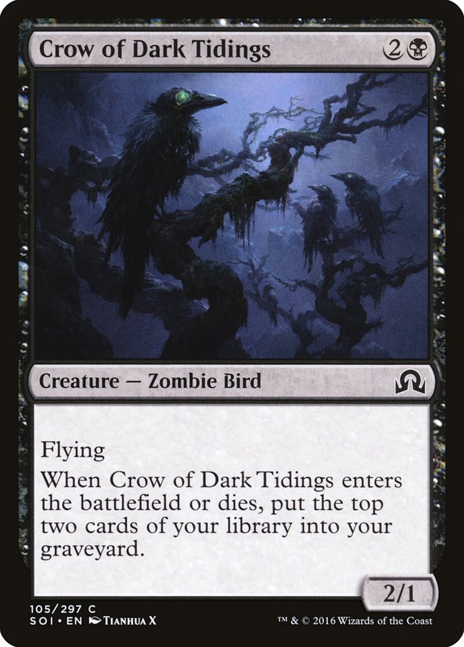 Crow of Dark Tidings [Shadows over Innistrad] | Game Haven TX