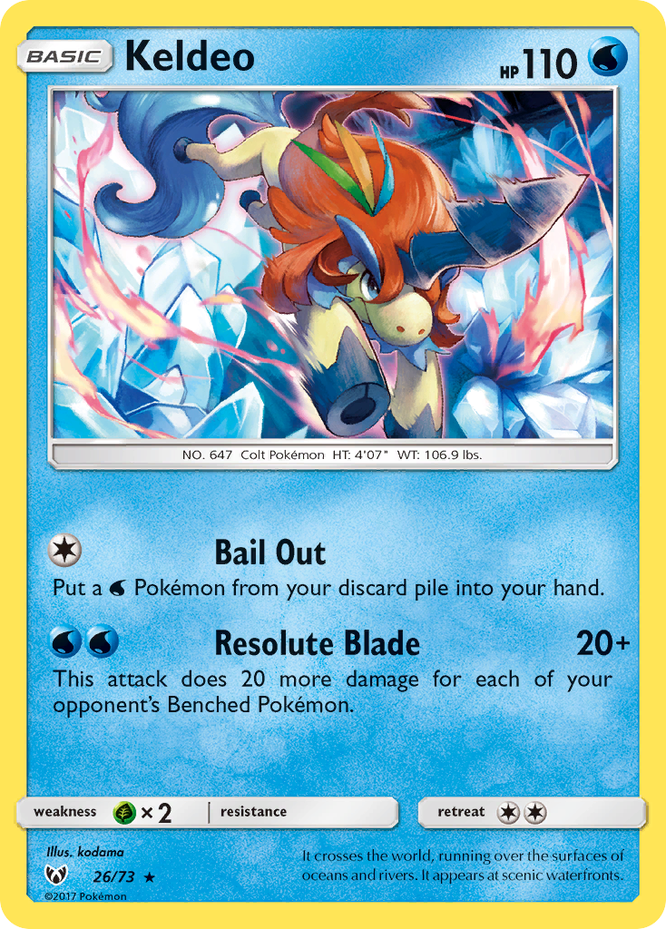 Keldeo (26/73) [Sun & Moon: Shining Legends] | Game Haven TX