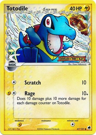 Totodile (67/101) (Delta Species) (Stamped) [EX: Dragon Frontiers] | Game Haven TX
