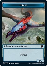 Drake // Goblin Warrior Double-sided Token [Commander 2020 Tokens] | Game Haven TX