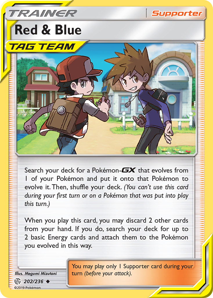Red & Blue (202/236) [Sun & Moon: Cosmic Eclipse] | Game Haven TX
