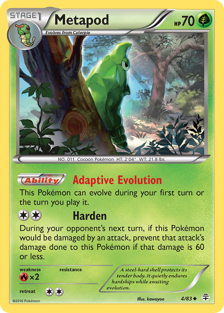 Metapod (4/83) [XY: Generations] | Game Haven TX