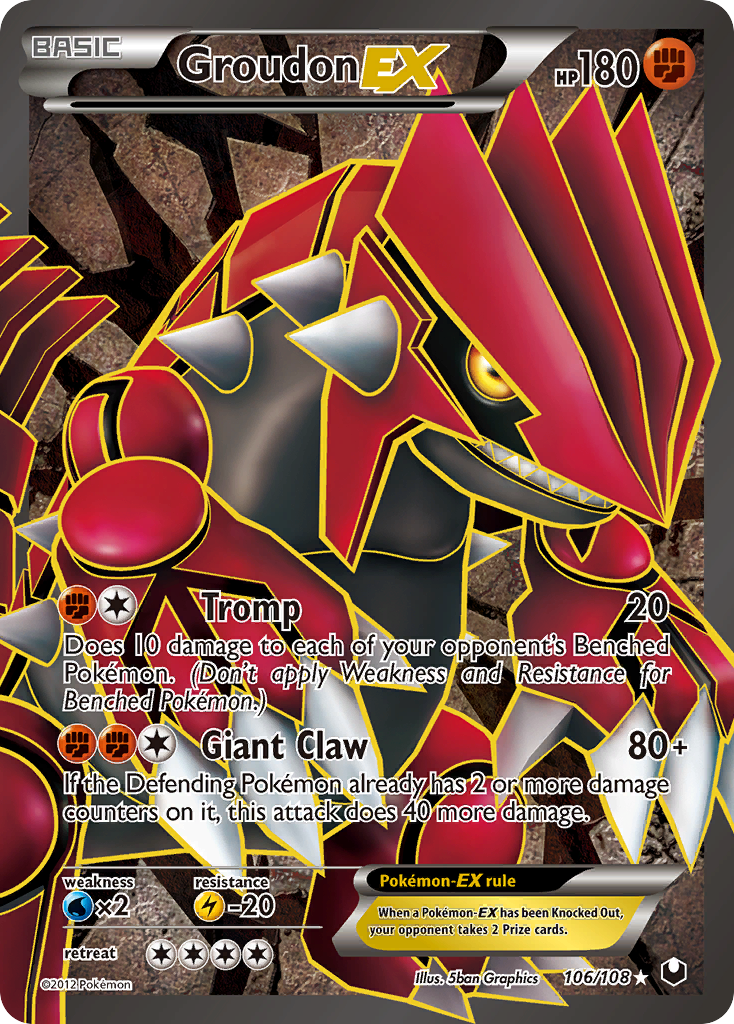 Groudon EX (106/108) [Black & White: Dark Explorers] | Game Haven TX