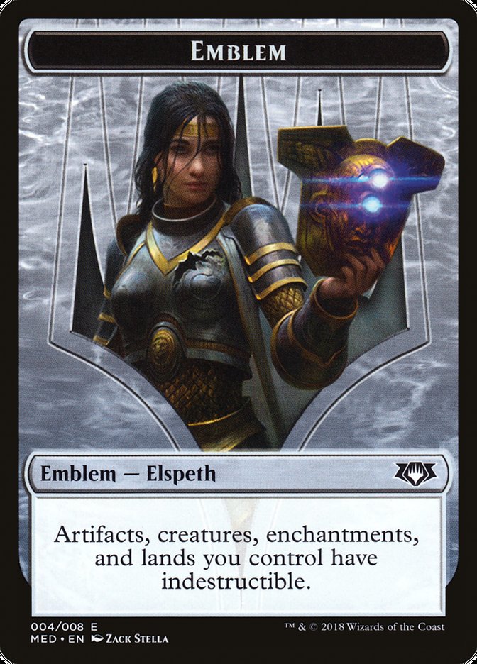 Emblem - Elspeth, Knight-Errant [Mythic Edition Tokens] | Game Haven TX