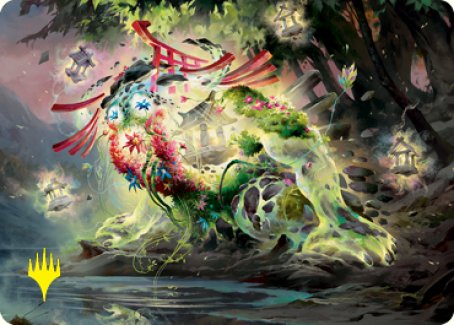 Go-Shintai of Life's Origin Art Card (Gold-Stamped Signature) [Kamigawa: Neon Dynasty Art Series] | Game Haven TX