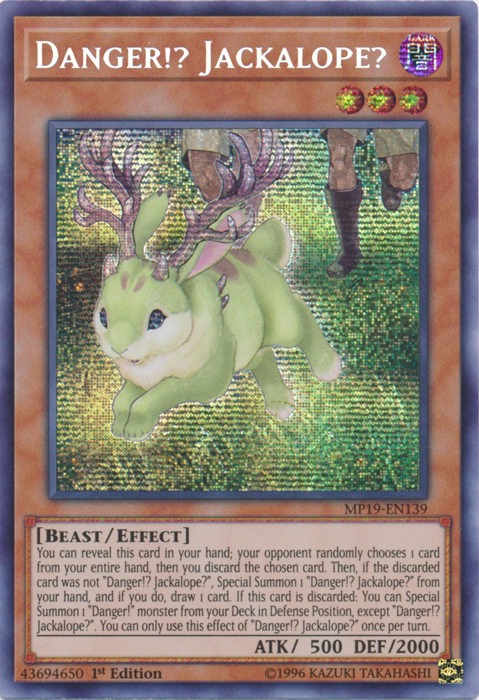 Danger!? Jackalope? [MP19-EN139] Prismatic Secret Rare | Game Haven TX