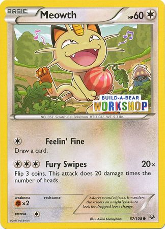 Meowth (67/108) (Build A Bear Workshop Exclusive) [XY: Roaring Skies] | Game Haven TX