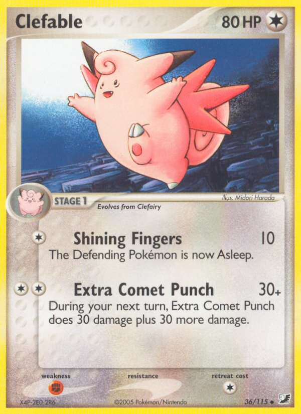 Clefable (36/115) [EX: Unseen Forces] | Game Haven TX