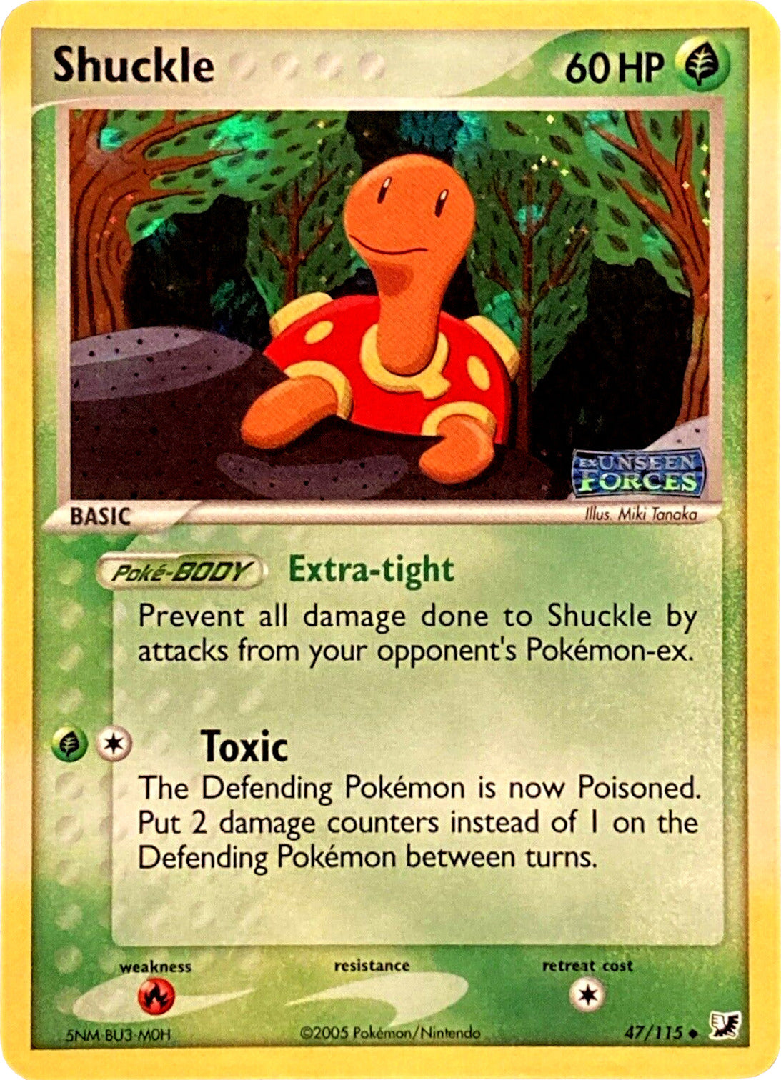 Shuckle (47/115) (Stamped) [EX: Unseen Forces] | Game Haven TX
