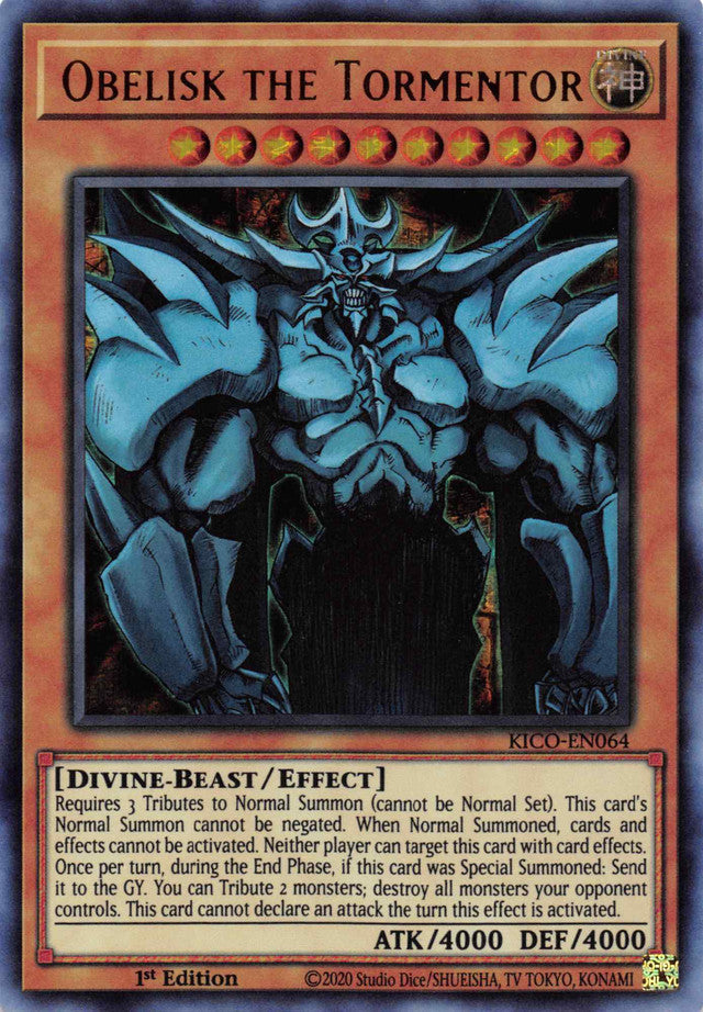 Obelisk the Tormentor (Ultra Pharaoh's Rare) [KICO-EN064] Ultra Pharaoh’s Rare | Game Haven TX