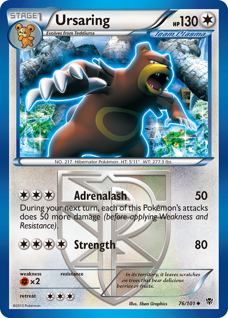 Ursaring (76/101) [Black & White: Plasma Blast] | Game Haven TX
